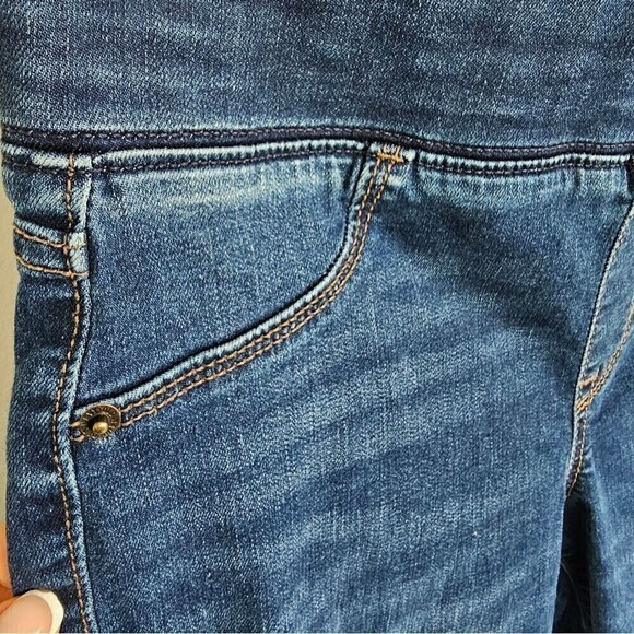 Old Navy Rockstar Jeggings Distressed Medium Wash Skinny Ankle Jeans Size 4 - Picture 3 of 6